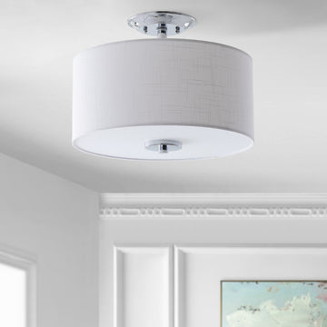 Marc 15" Metal LED Semi-Flush Mount - JONATHAN Y